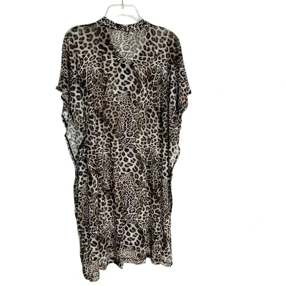 SEA LEVEL Wildside Mesh Beach Coverup Caftan Shirt Animal Print Size S NWT - Picture 6 of 13